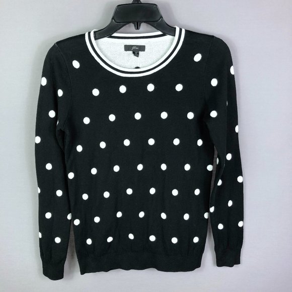 J. Crew Polka Dot Crew Neck Pullover Sweater Size XXS - Picture 3 of 7